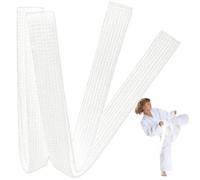 GJKLO 160cm Kimono karate bambino Cintura Judo Karate Sportive Arti Marziali Cinture Taekwondo Professionale Aikido Cintura Bambini Cintura Arti Marziali Karate Arti Marziali Cinture（Bianco）