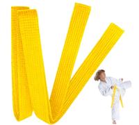GJKLO 160cm Kimono karate bambino Cintura Judo Karate Sportive Arti Marziali Cinture Taekwondo Professionale Aikido Cintura Bambini Cintura Arti Marziali Karate Arti Marziali Cinture（Giallo）