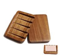GJKLO 2 Pezzi Portasapone con design a cascata inclinata, in legno di teak, porta saponetta, porta sapone bagno, per doccia, bagno, lavello, cucina e piano di lavoro