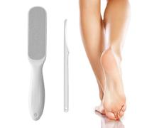GJKLO 2 Pezzi Professionale Lima Per Piedi e Raspa Piedi Professionale - Calli Remover Pedicure Per Callosità - Ammorbidisce Dry Talloni Screpolati la Pelle - Acciaio Inox