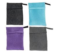 GJKLO 4 Pezzi Porta sapone da viaggio, Borsa per sapone in nylon, Porta saponetta, 12 * 20cm, Vari colori, Può contenere sapone, Facile da produrre schiuma, Adatta per il bagno