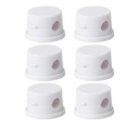 GJKLO 6 Pezzi Cable management, Porta cavi scrivania, 3 * 2 cm, il diametro del foro è 0,7 cm, Autoadesivo rotante, Adatto per riporre i cavi di ricarica (Bianco)