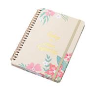 GJKLO Agenda personalizzata, Agenda giornaliera, Libro arrotolato con alfabeto inglese A5, 21,5 * 15 * 1,3 cm, 160 pagine in totale, Adatto alla pianificazione quotidiana (Giallo)