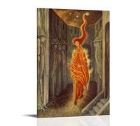 GJLXVN Remedios Varo - Dipinti murali impermeabili e antimacchia, ad alta definizione, dipinti a spruzzo, decorazione per studio e caffetteria, resistente allo sbiadimento, stile cornice, 20 x 30 cm
