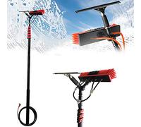 GJMSSMY Asta per la Pulizia delle finestre da 3,6-10,8 m, telescopica, alimentata ad Acqua, con prolunga, Kit Spazzola per Veranda, alimentata con Tubo Flessibile, con tergivetro, Attrezzatura per l