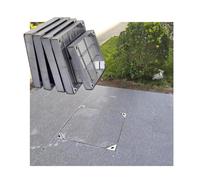 GJMSSMY Coperchi Invisibili per pozzetti in Acciaio Inossidabile Resistente, Impermeabili, per scarichi e Fosse settiche, con Elevata capacità di carico (5 cm, 30x30 cm/11,8x11,8 Pollici)