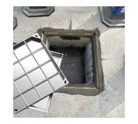 GJMSSMY Coperchio per tombino Invisibile - Coperchio di Accesso Esterno Decorativo con Maniglia a Scomparsa, Design Effetto Pietra (5 cm, 60x60 cm) per Giardini, patii e Cortili