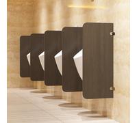 GJMSSMY Pannelli divisori per orinatoi Marrone Scuro per bagni Maschili, divisori Impermeabili per bagni pubblici, Set da 4 Pezzi per spazi Commerciali