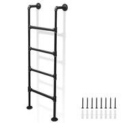 GJMSSMY Scala per Letto a Castello in Metallo Nero - Scala Dritta in Ferro Resistente per Letti a soppalco Singoli da 100 cm a 300 cm, Completa di Accessori per l'installazione per Una Salita e Una