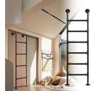GJMSSMY Scala per soppalco/Villa, Scala Multiuso da 1 a 3 Metri, Scala di Sicurezza in Metallo per finestre e scantinati, Scala a pioli a Parete, Scala per Letto a Castello, Scala di Sicurezza Nera