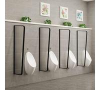 GJMSSMY Schermo divisorio per orinatoio in Acciaio Inossidabile - Divisorio per la Privacy a Parete per bagni Maschili Protezione divisoria per WC Set Nero da 1 Pezzo Ideale per bagni e st