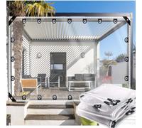 GJMSSMY Telo in PVC Trasparente Resistente, Impermeabile, per Esterni, Patio e Giardino, cumulabile, Resistente alla Pioggia e ai Danni dei Raggi UV.