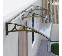 GJMSSMY Tenda Parasole Trasparente in policarbonato per Porta, Protezione UV, parapioggia, Supporto in Polipropilene Resistente, tendalino per Ingresso (Trasparente 50x100 cm/19x39)