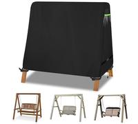 GJMZTQG Copertura per Altalena con Telaio ad A, Copertura per Altalena da Giardino, Tessuto Oxford 600D Resistente, Copertura per Altalena per Portico Impermeabile (200 * 139 * 200CM,Schwarz)