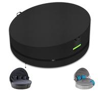 GJMZTQG Copertura Sun Island, Copertura Protettiva Impermeabile 600D per Sun Island, Copertura Rotonda per Isola Prendisole, telone per Lounge Island con Cinghia di Tensione Regolabile (190,Schwarz)