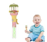 GjnjfdF Bacchetta per Bolle Bambini,Soffietto Luminoso a Giostra - Giochi Sensoriali Portatili con Cannuccia per Feste Compleanno Pasqua Natale Giardino Spiaggia e Parco