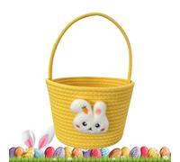 GjnjfdF Basket Pasqua, cestini di Pasqua - Contenitore di stoccaggio di Coniglio Coniglio,Bunny Pasqua Cestino per Bambini, Curare Il Secchio della Borsa con Manico per Caccia alle carenze per Le