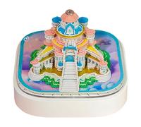 GjnjfdF Calendario 3D 2026 | 3D castello da fiaba decorazione per la casa, carta strappabile, per feste di compleanno, inaugurazione della casa, genitori, studio, ufficio, scrivania, amici e bambini