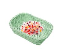 GjnjfdF Cestino intrecciato, cestini intrecciati per riporre oggetti - Cestino portafrutta da cucina in tinta unita,Vassoio per cesto da portata per frutta, cestini per cibo per conservare il pane