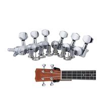 GjnjfdF Chiavi di regolazione della chitarra Blocco, sintonizzatori di blocco della chitarra,1:18 Rapporto di velocità Chiavi di regolazione solide - Guitar String Winders Bridge Parts For
