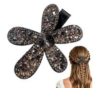 GjnjfdF Fermagli Per Capelli Con Strass - per Capelli 3D Floreali Luccicanti,Forcina Floreale Antiscivolo,Per Uso Quotidiano Feste Occasioni Formali Sposa Matrimoni Riunioni Costume Ragazze