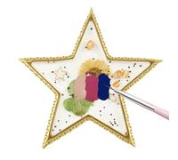 GjnjfdF Palette Smalto per Unghie - Colori Miscelati per Decorazione Unghie - Vassoio in Resina con Bordi Oro Elegante per Pratica di Manicure Casa Studio Estetico Ragazze Donne