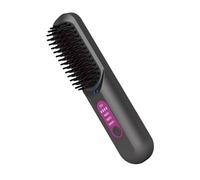 GjnjfdF Piastra per capelli, Spazzola per capelli senza fili,Piastra per capelli senza fili ricaricabile tramite USB - Spazzola per lisciare i capelli portatile con temperatura regolabile per donne