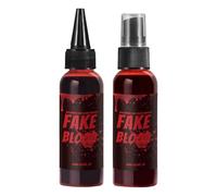 GjnjfdF Sangue Finto Schizzi | Kit Trucco Halloween 60ml | Soluzione Liquida Sicura Multiuso per Cosplay Film all'Aperto Festa Horror Teatro
