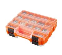 GjnjfdF Scatola portautensili, organizer portatile trasparente, contenitore per piccoli pezzi e viti, per garage, officina, ferramenta, chiodi, stoppini, boccole ed elettronica