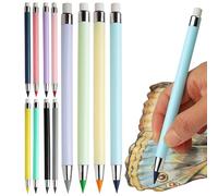 GjnjfdF Set Di Matite Colorate, Pastelli A Cera, 12 Pezzi Non Temperare Inchiostro Eterno per Disegno Studio Arte Adulti Bambini Scuola Principianti