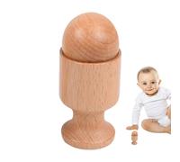 GjnjfdF Sonaglio in legno per bambini | Smooth Baby Grip Toy Giocattoli sensoriali in legno per bambini | Giocattolo di sviluppo per bambini da 0 a 3 bambini piccoli, sequestro naturale delle dita