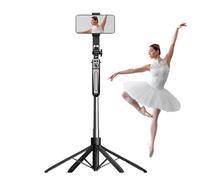 GjnjfdF Tripode telefonico, treppiede per cellulare,Stick selfie lungo 71 pollici per vlogging | Porta del telefono cellulare estendibile, supporto per telefoni di registrazione, forniture per il