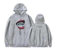 GJRJS D-ove Merch Cameron Album Hoodie Girocollo Felpa con Cappuccio, Moda Felpa Maniche Lunghe, Pullover Grafico con Stampa Ampia Hip Hop Streetwear,Grigio,M