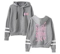 GJRJS Rag'n'Bone Man What Do You Believe in Tour Hoodie Girocollo Felpa con Cappuccio, Moda Felpa Maniche Lunghe, Pullover Grafico con Stampa Ampia Hip Hop Streetwear,Grigio,L