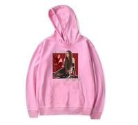 GJRJS Tini Stoessel Merch Tu Eres Mi Fantasy Tour Hoodie Girocollo Felpa con Cappuccio, Moda Felpa Maniche Lunghe, Pullover Grafico con Stampa Ampia Hip Hop Streetwear,Rosa,XL