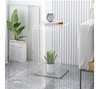 GJUANN Tavolino Laterale in Acrilico Trasparente, tavolino Moderno a Forma di C, tavolino da Divano per Soggiorno, Camera da Letto, Piccoli spazi, tavolini con Vassoio, B, 30x30x50 cm (1