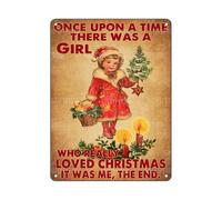 GJXFTPTTBD Targa in metallo vintage natalizia con pupazzo di neve, decorazione da parete in stile retrò, per inverno e esterni, 30,5 x 40,6 cm