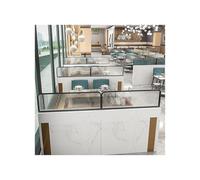 GJZQDKX Divisorio da scrivania in Vetro, Moderno, Basso, per garantire la Privacy in Sale da Pranzo e uffici. Design a Righe per Un Arredamento Elegante. Ideale per Studenti e Professionisti. Nero,
