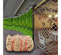 GJZQDKX Rete di Corda in Canapa Resistente 3x10 m | Rete di Sicurezza per Arrampicata per Uso Interno ed Esterno | Corde di Iuta per balconi, Scale, Giardino, Protezione del carico