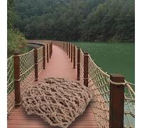 GJZQDKX Rete di Sicurezza anticaduta per Esterni 20x20 Piedi, Rete da Arrampicata in Iuta e Canapa per ringhiere di balconi, Protezione delle Scale, Decorazione retrò per Il Giardino e Rete per Cami