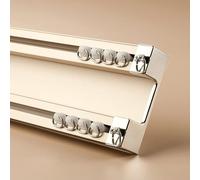 GJZQDKX Set di aste per Tende a Doppio Binario, Montaggio a soffitto, per Soggiorno e Camera da Letto, Lunghezza 2 m, Elegante Finitura Dorata, Ideale per controsoffitti.