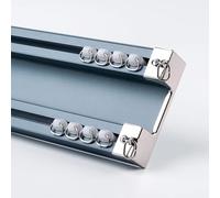 GJZQDKX Set di binari per Tende a Doppio Binario Resistenti, montabili a soffitto, Blu, per Soggiorno e Camera da Letto. Asta Regolabile, Ideale per controsoffitti e Decorazioni Eleganti.