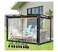 GJZQDKX Telo di Copertura Impermeabile per mobili da Giardino, in PE Trasparente con Occhielli, Dimensioni Personalizzabili (1,8 x 6 m) per Protezione dalla Polvere e Uso Esterno.
