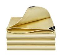 GJZQDKX Telo Impermeabile Resistente, Beige, 5x5 m, Ideale per Campeggio, mobili da Esterno, roulotte e Auto. Telo Durevole per Tutte Le Condizioni atmosferiche.