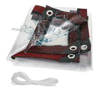 GJZQDKX Teloni Trasparenti Resistenti 5x7 m - Teloni Trasparenti Impermeabili, Resistenti ai Raggi UV e agli Strappi, in plastica con Occhielli, Ideali per Patio, Esterni e Protezione dalle intemper