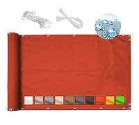 GJZQDKX Tenda da Giardino frangivento per Balcone 120x700 cm, Tessuto 100% Privacy con cordini, Ideale per Bordo Piscina e Decorazione del Giardino, Colore Rosso.