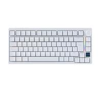 GK GAMAKAY TK75HE V2 75% Rapid Trigger Tastiera da gaming senza fili QWERTZ (ISO Layout) con schermo TFT, BT/2,4 GHz/USB-C 8 KHz 0,005 mm RT Hall Effetto Tastiera, Bianco Magnetic Phoenix