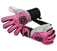 GK Saver Football Goalkeeper Gloves Professional 3D Blackout Goalie Savefingers Gloves (NO Savefinger, Size 10)