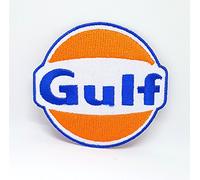 GK Toppa ricamata da cucire o applicare con ferro da stiro, in stile vintage, motivo: F1, con logo della Gulf Oil