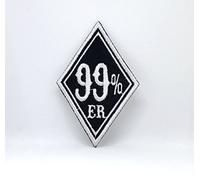 GK Toppa ricamata termoadesiva 99% ER 99 Percenter, per motociclisti, 1 x 9 x 5 cm